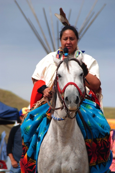 Water and land protector on horseback